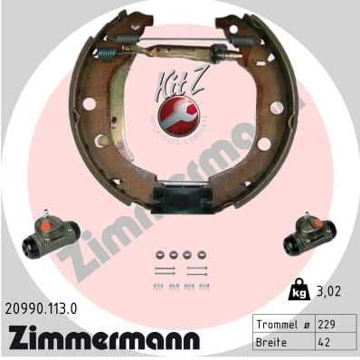 Bremžu loku komplekts ZIMMERMANN 20990.113.0 1