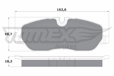 Bremžu uzliku kompl., Disku bremzes TOMEX Brakes TX 17-71 1