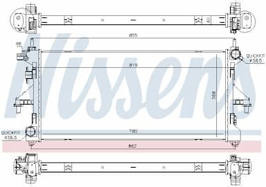 Radiators, Motora dzesēšanas sistēma NISSENS 617879 5