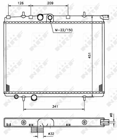 Radiators, Motora dzesēšanas sistēma NRF 509525 4