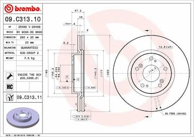 Bremžu diski BREMBO 09.C313.11 1