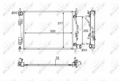 Radiators, Motora dzesēšanas sistēma NRF 58556 4