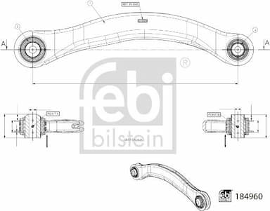 Neatkarīgās balstiekārtas svira, Riteņa piekare FEBI BILSTEIN 184960 1