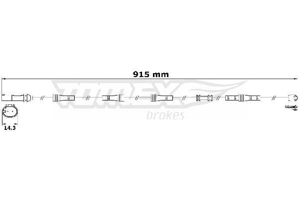 Indikators, Bremžu uzliku nodilums TOMEX Brakes TX 31-19 1