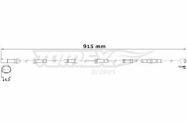 Indikators, Bremžu uzliku nodilums TOMEX Brakes TX 31-19 1