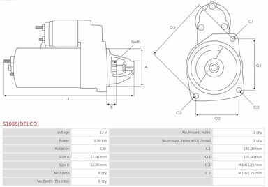 Starteris AS-PL S1085(DELCO) 5