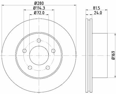 Bremžu diski HELLA 8DD 355 108-591 1