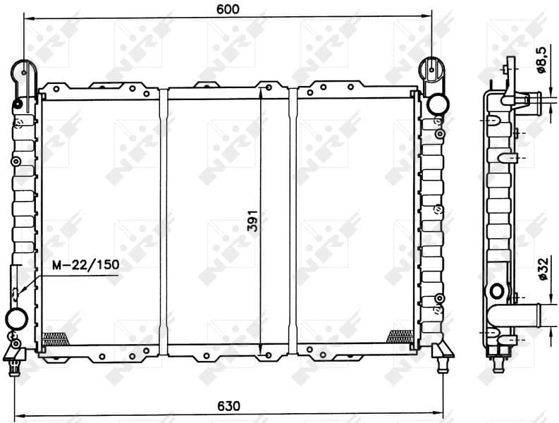 Radiators, Motora dzesēšanas sistēma NRF 58996 1