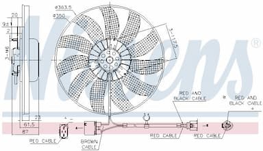 Ventilators, Motora dzesēšanas sistēma NISSENS 85763 7