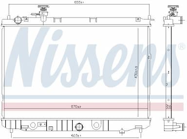 Radiators, Motora dzesēšanas sistēma NISSENS 66776 5