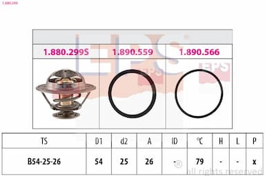Termostats, Dzesēšanas šķidrums EPS 1.880.299 1