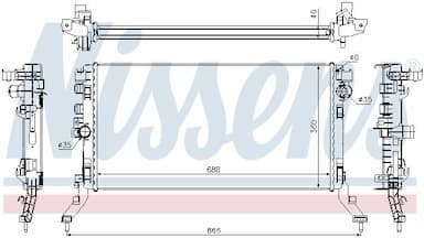 Radiators, Motora dzesēšanas sistēma NISSENS 637619 5