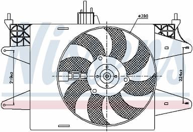 Ventilators, Motora dzesēšanas sistēma NISSENS 85572 6