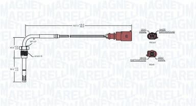 Devējs, Izplūdes gāzu temperatūra MAGNETI MARELLI 172000175010 2