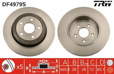 Bremžu diski TRW DF4979S 1