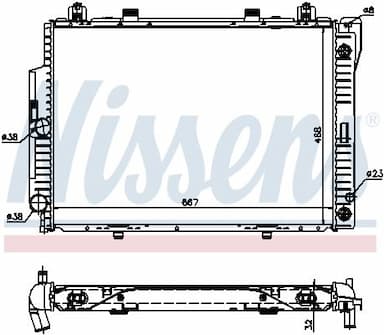 Radiators, Motora dzesēšanas sistēma NISSENS 62713A 6