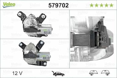 Stikla tīrītāju motors VALEO 579702 1