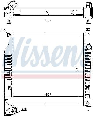 Radiators, Motora dzesēšanas sistēma NISSENS 61021A 6