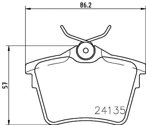 Bremžu uzliku kompl., Disku bremzes HELLA 8DB 355 011-501 1