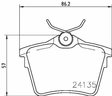 Bremžu uzliku kompl., Disku bremzes HELLA 8DB 355 011-501 1