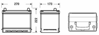 Startera akumulatoru baterija EXIDE EB704 2