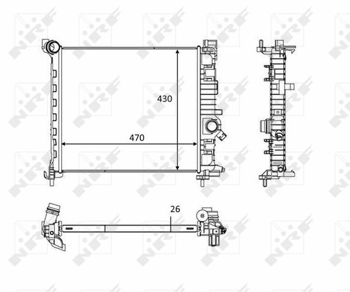 Radiators, Motora dzesēšanas sistēma NRF 58473 1