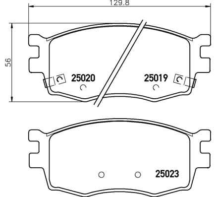 Bremžu uzliku kompl., Disku bremzes BREMBO P 30 069 1