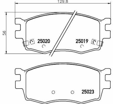 Bremžu uzliku kompl., Disku bremzes BREMBO P 30 069 1