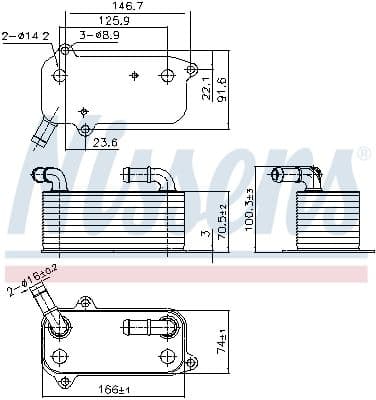 Eļļas radiators, Automātiskā pārnesumkārba NISSENS 91389 6