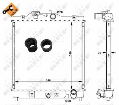 Radiators, Motora dzesēšanas sistēma NRF 506750 5