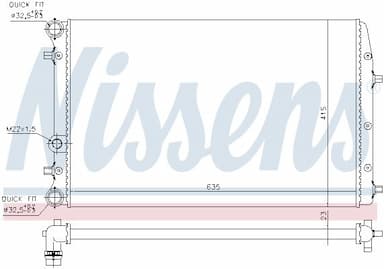 Radiators, Motora dzesēšanas sistēma NISSENS 652711 6