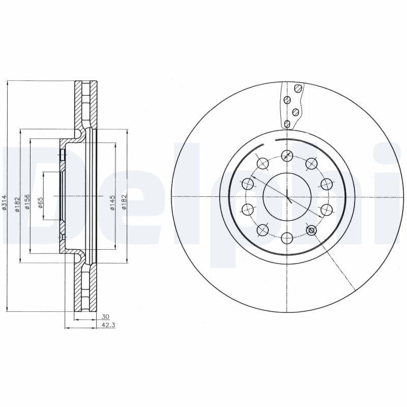 Bremžu diski DELPHI BG4330C 1