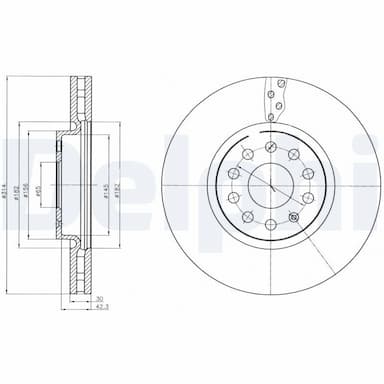 Bremžu diski DELPHI BG4330C 1