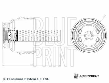 Vāks, Eļļas filtra korpuss BLUE PRINT ADBP990021 2