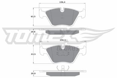 Bremžu uzliku kompl., Disku bremzes TOMEX Brakes TX 10-69 1