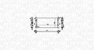 Radiators, Motora dzesēšanas sistēma MAGNETI MARELLI 350213126900 2