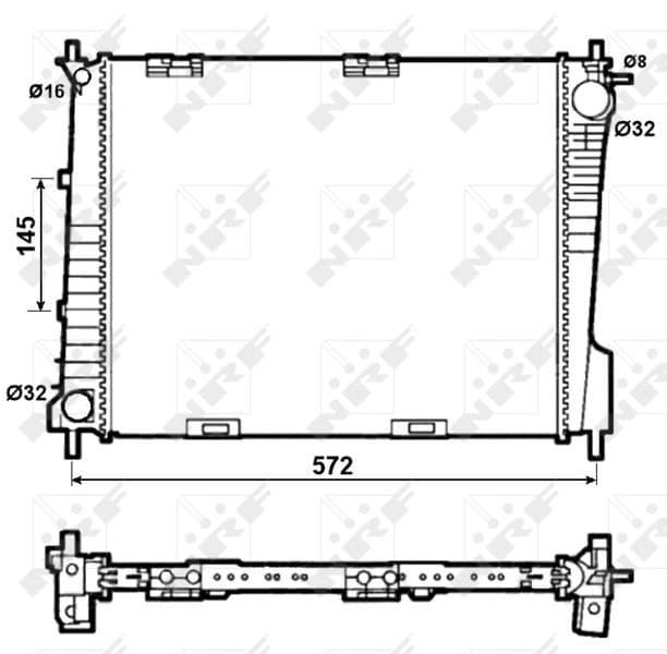 Radiators, Motora dzesēšanas sistēma NRF 53077 1