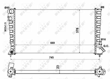 Radiators, Motora dzesēšanas sistēma NRF 58189A 1