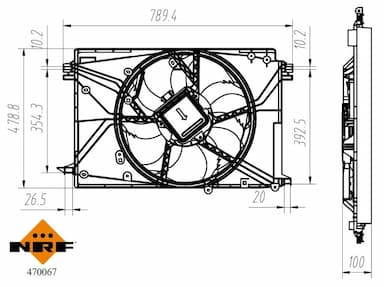 Ventilators, Motora dzesēšanas sistēma NRF 470067 1