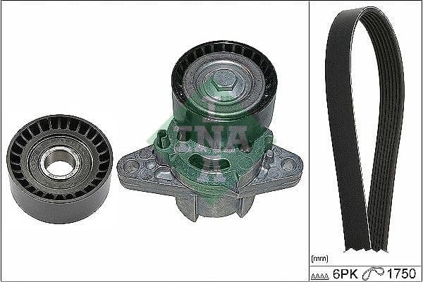 Ķīļrievu siksnu komplekts Schaeffler INA 529 0164 10 1