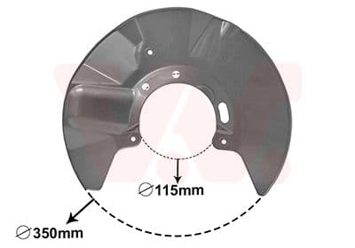 Dubļu sargs, Bremžu disks VAN WEZEL 5897372 1