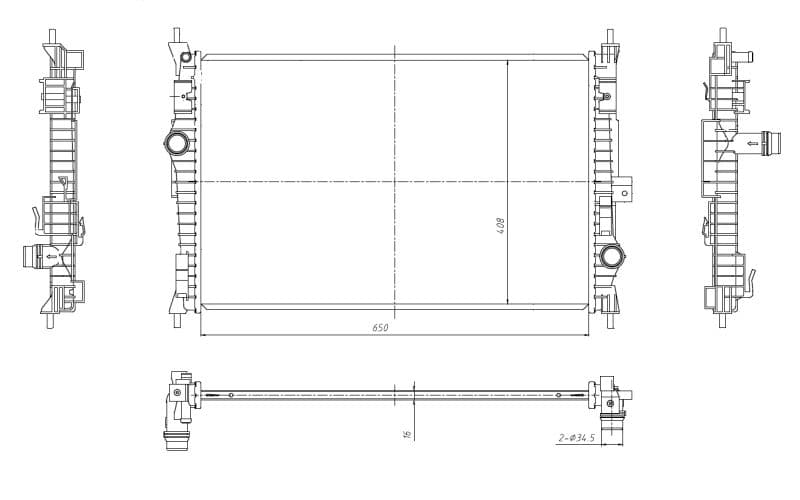 Radiators, Motora dzesēšanas sistēma NRF 59302 1