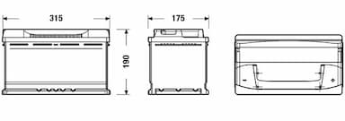 Startera akumulatoru baterija EXIDE EB800 2