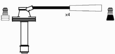 Augstsprieguma vadu komplekts NGK 8492 2