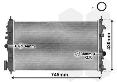 Radiators, Motora dzesēšanas sistēma VAN WEZEL 37002474 1