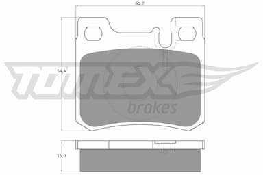 Bremžu uzliku kompl., Disku bremzes TOMEX Brakes TX 12-30 1