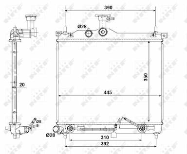 Radiators, Motora dzesēšanas sistēma NRF 58425 4