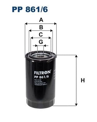 Degvielas filtrs FILTRON PP 861/6 1