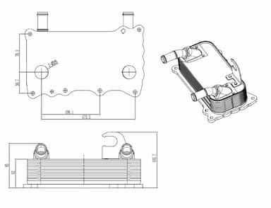 Eļļas radiators, Motoreļļa NRF 31846 5