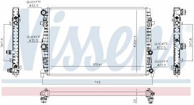 Radiators, Motora dzesēšanas sistēma NISSENS 606723 6